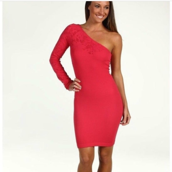 BCBGeneration Dresses & Skirts - BCBGENERATION PINK DRESS one shoulder pink dress M